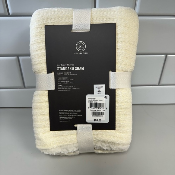 Corduroy Sherpa Standard Sham - Picture 2 of 2